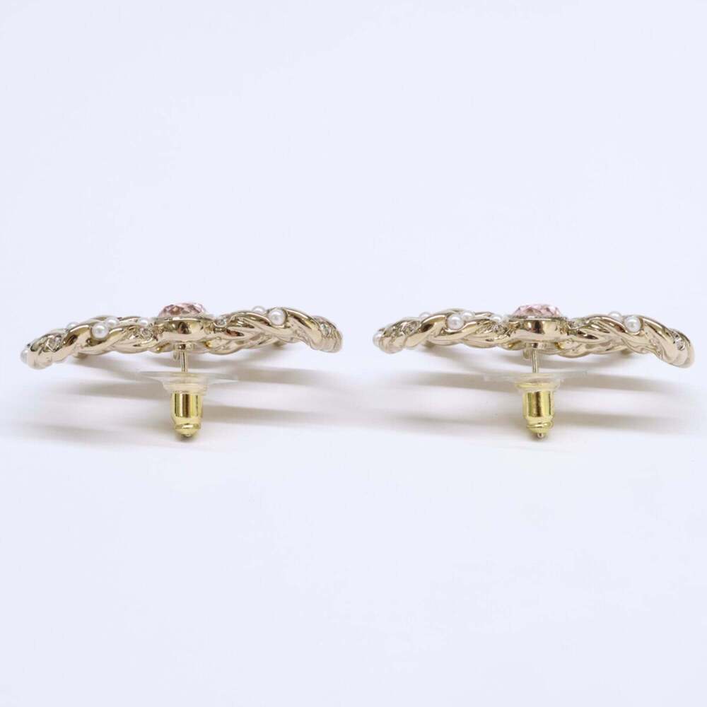 CHANEL Gold Logo Earrings - Picture 4 of 7